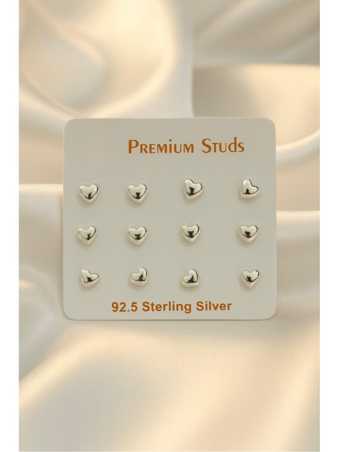 Nui Women 6Pairs Heart Shaped Studs Earrings