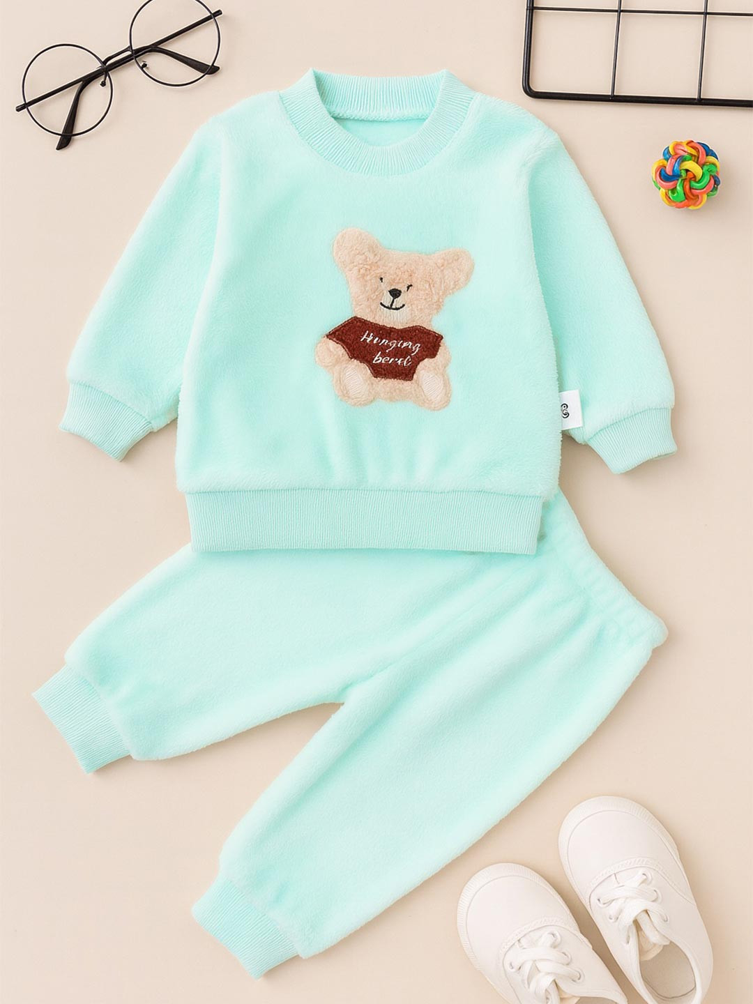 Thelittlebunny Kids Self Design Sweatshirt With Joggers