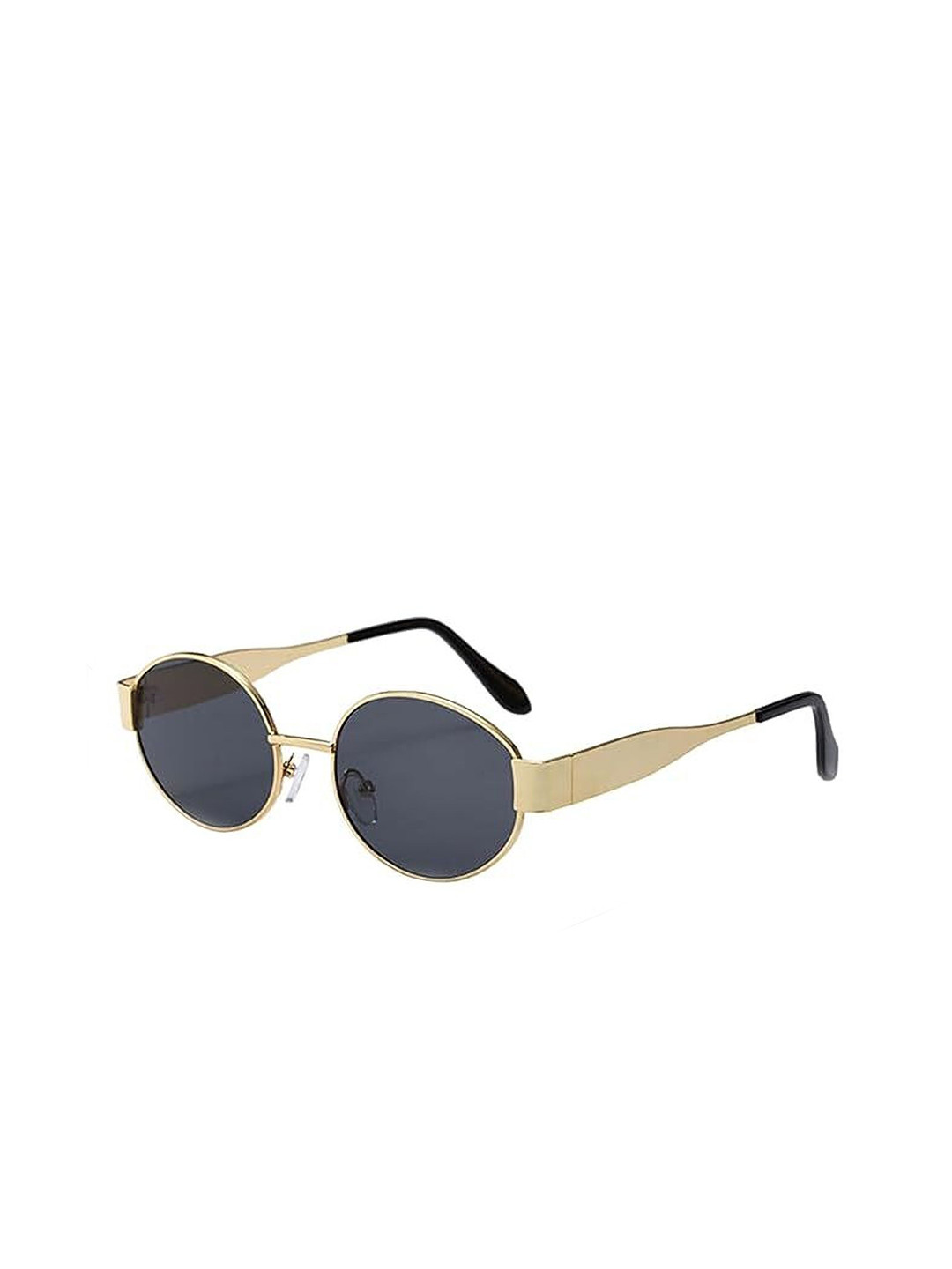 EYMEN I Unisex Round with Polarised and UV Protected Sunglasses OVAL/Golden_Black
