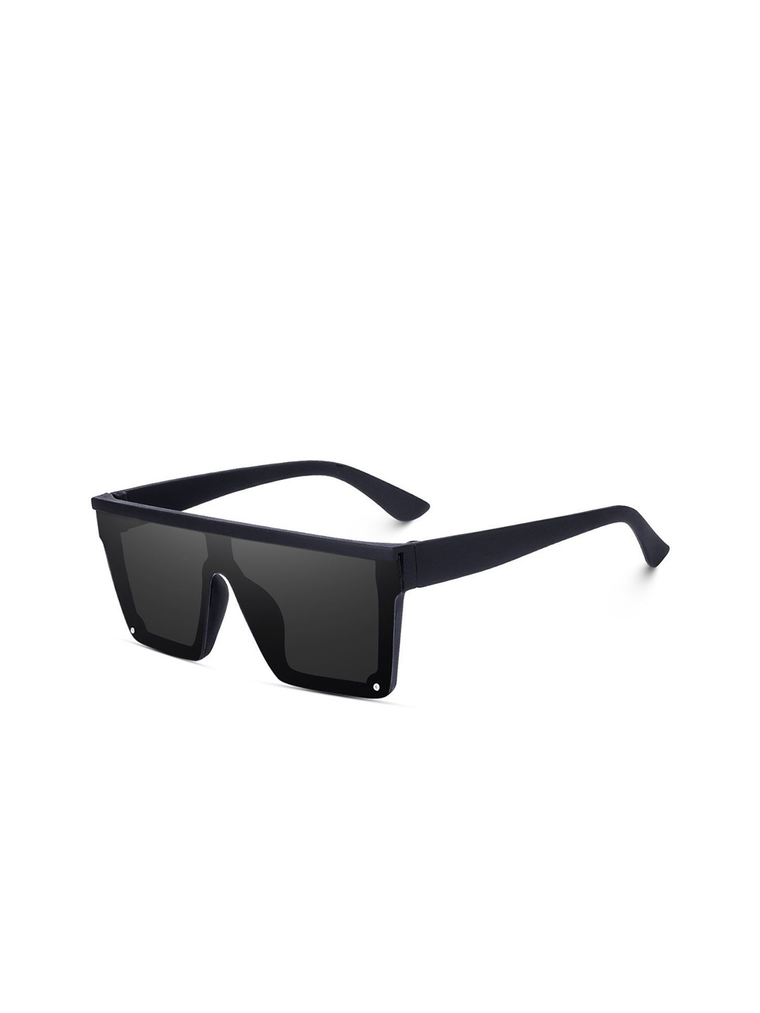 EYMEN I Unisex Black Lens & Black Square Sunglasses With Polarised and UV Protected