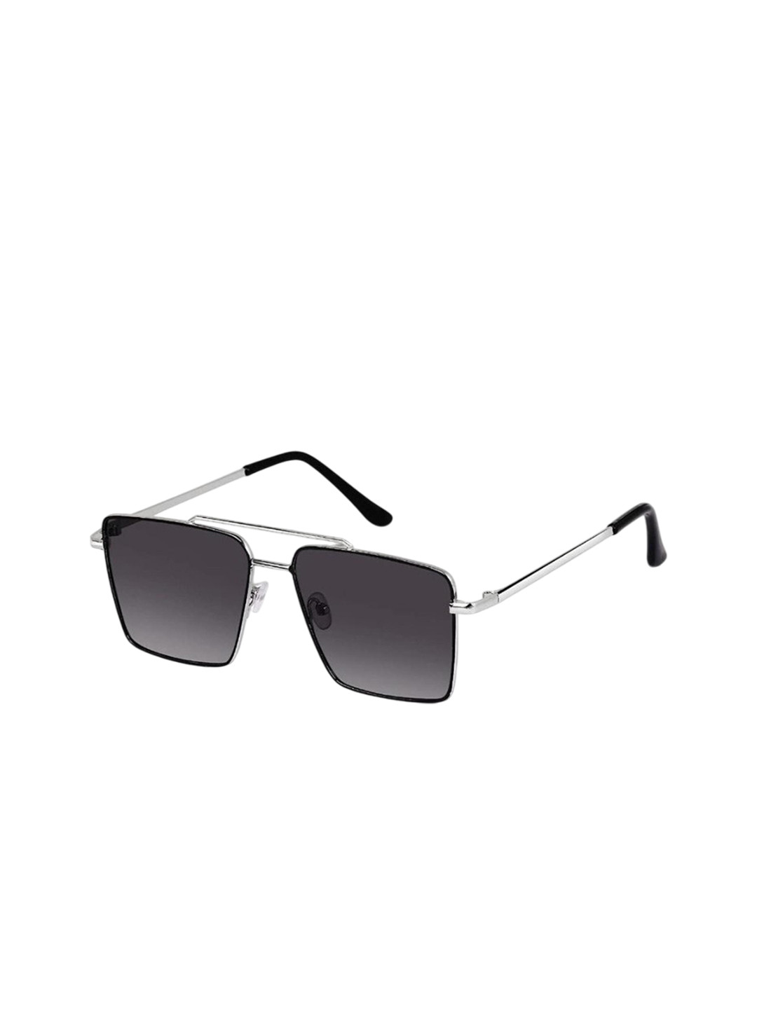 EYMEN I Adults Black Lens & Gunmetal-Toned Rectangle Sunglasses