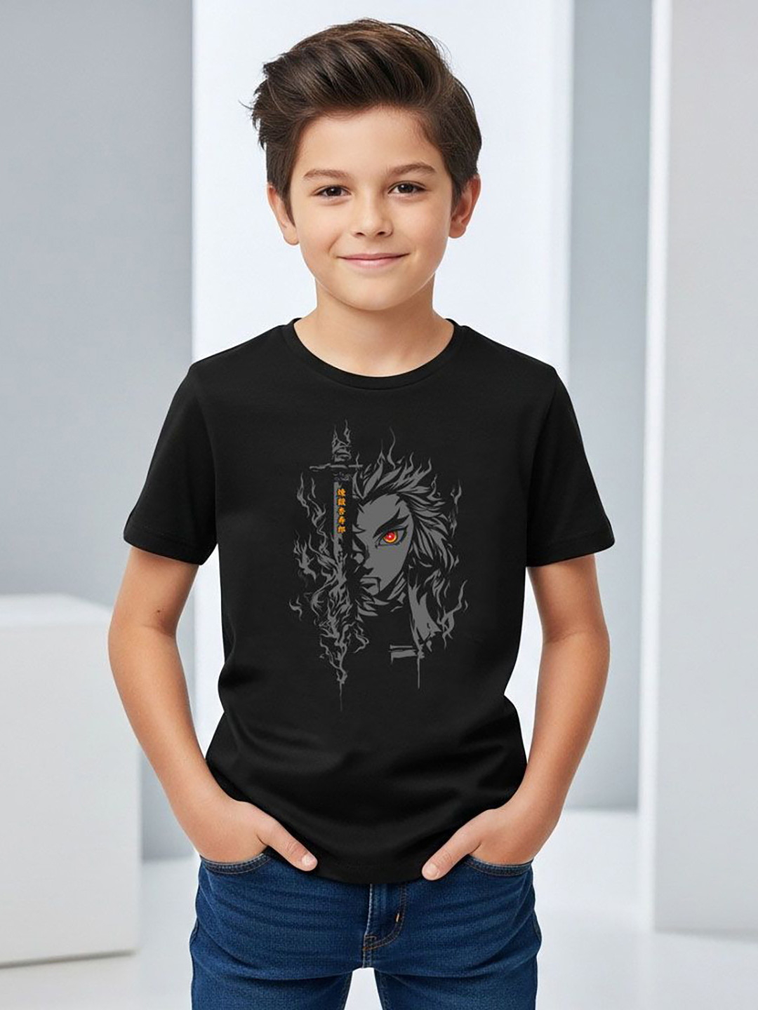 LONDON STREETS Boys Graphic Printed Rouind Neck Cotton Tshirts
