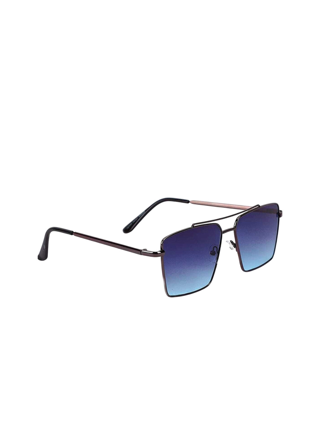 EYMEN I Unisex Full Rim Polarised and UV Protected Square Sunglasses Matte Blue@299