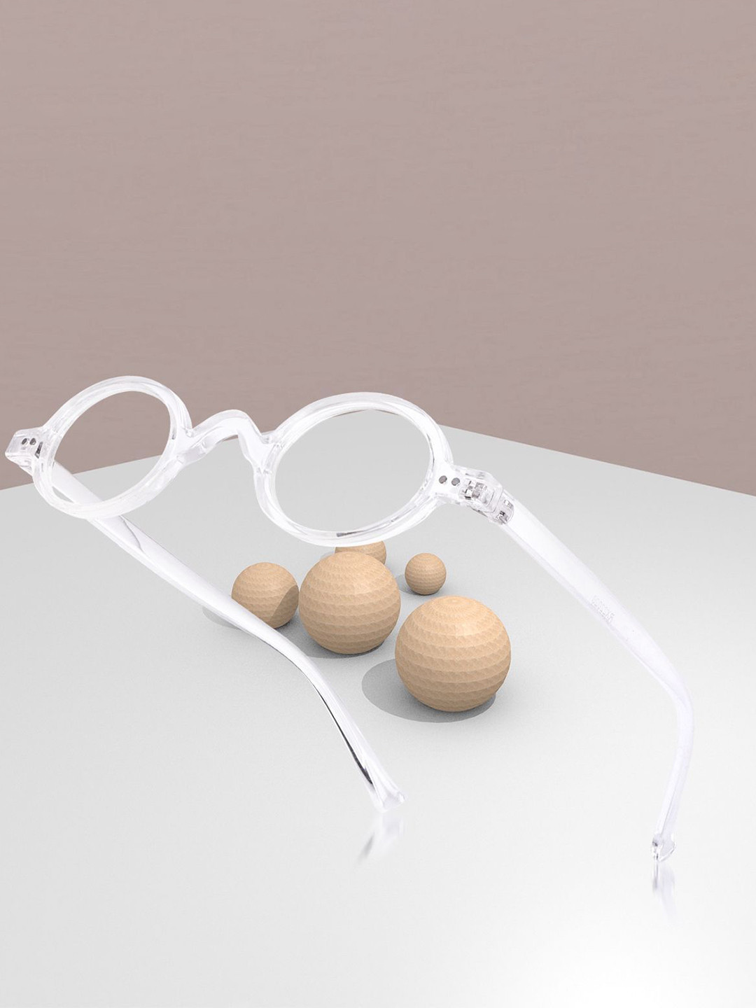 EYMEN I Unisex Round Sunglasses with Polarised and UV Protected TRP New Model Round-Clear