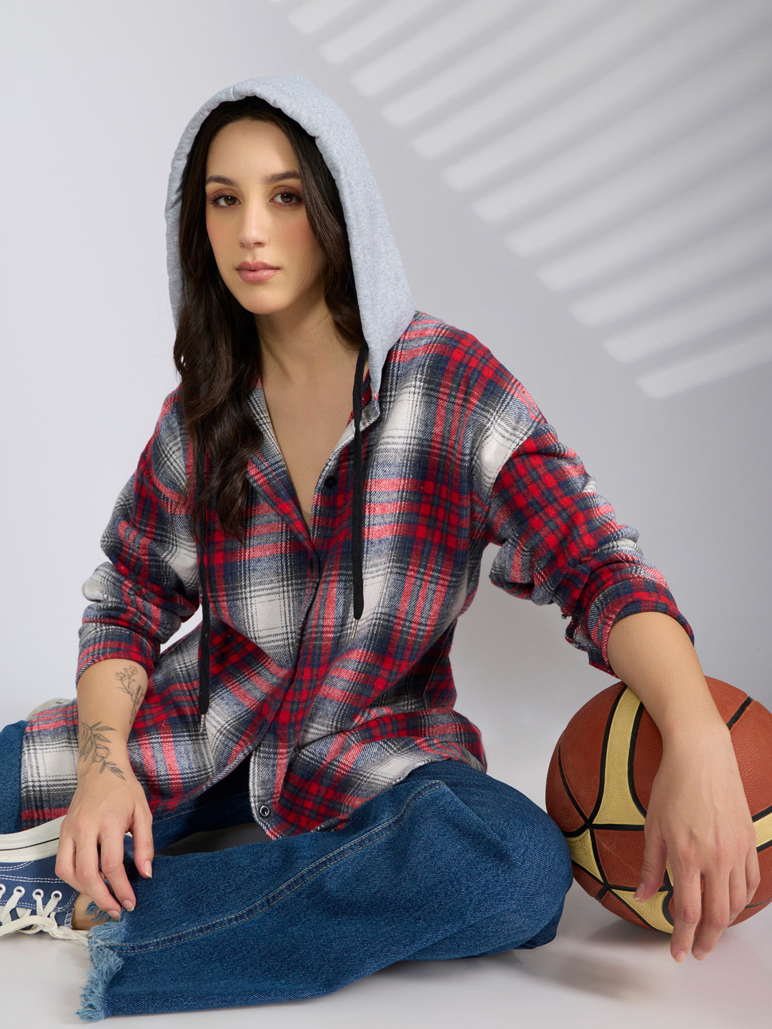 SHOWOFF Women Checked  Casual Shirts