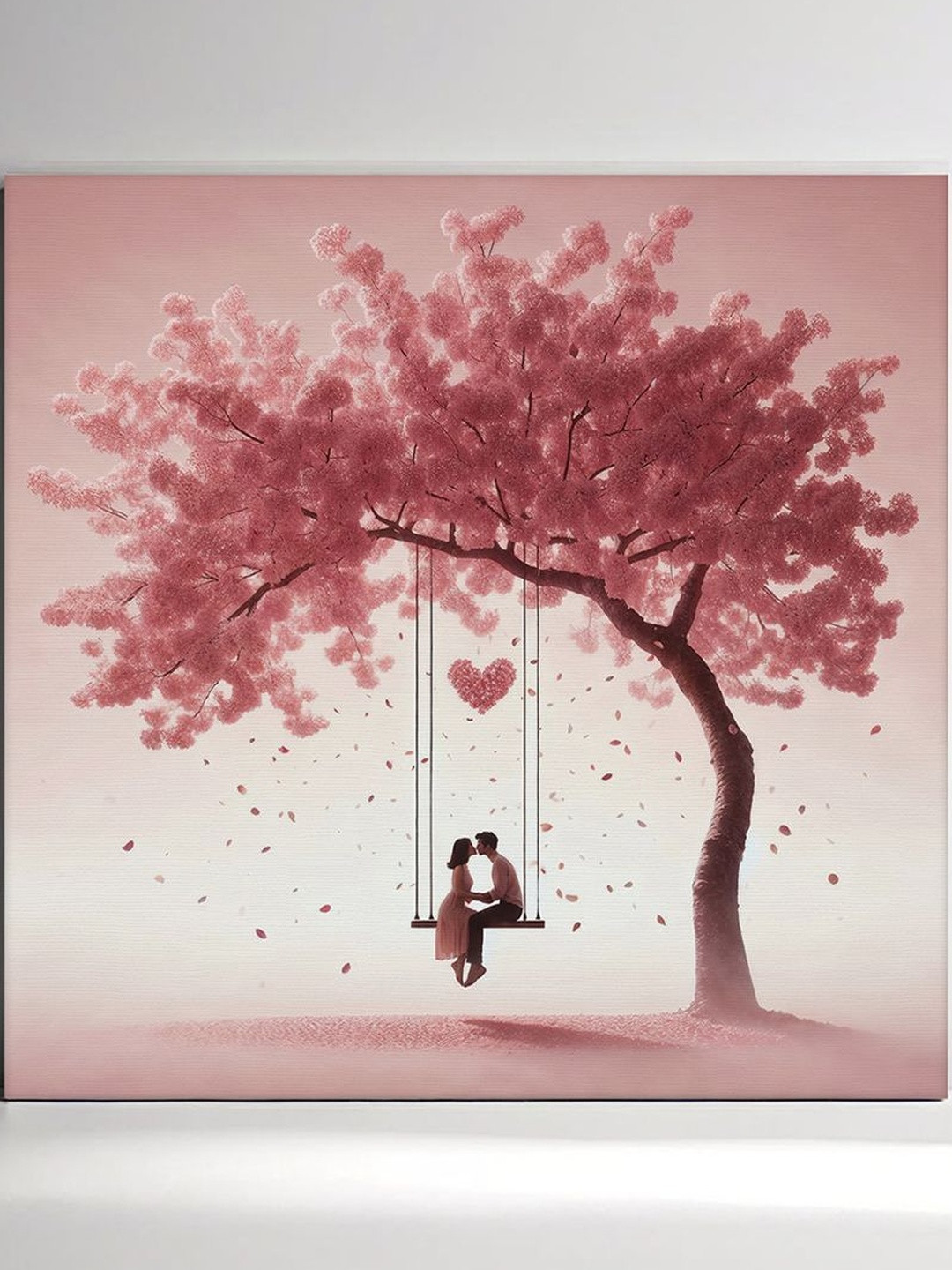 RANDOM Pink & Brown Couple Love Under The Tree Canvas Wall Art