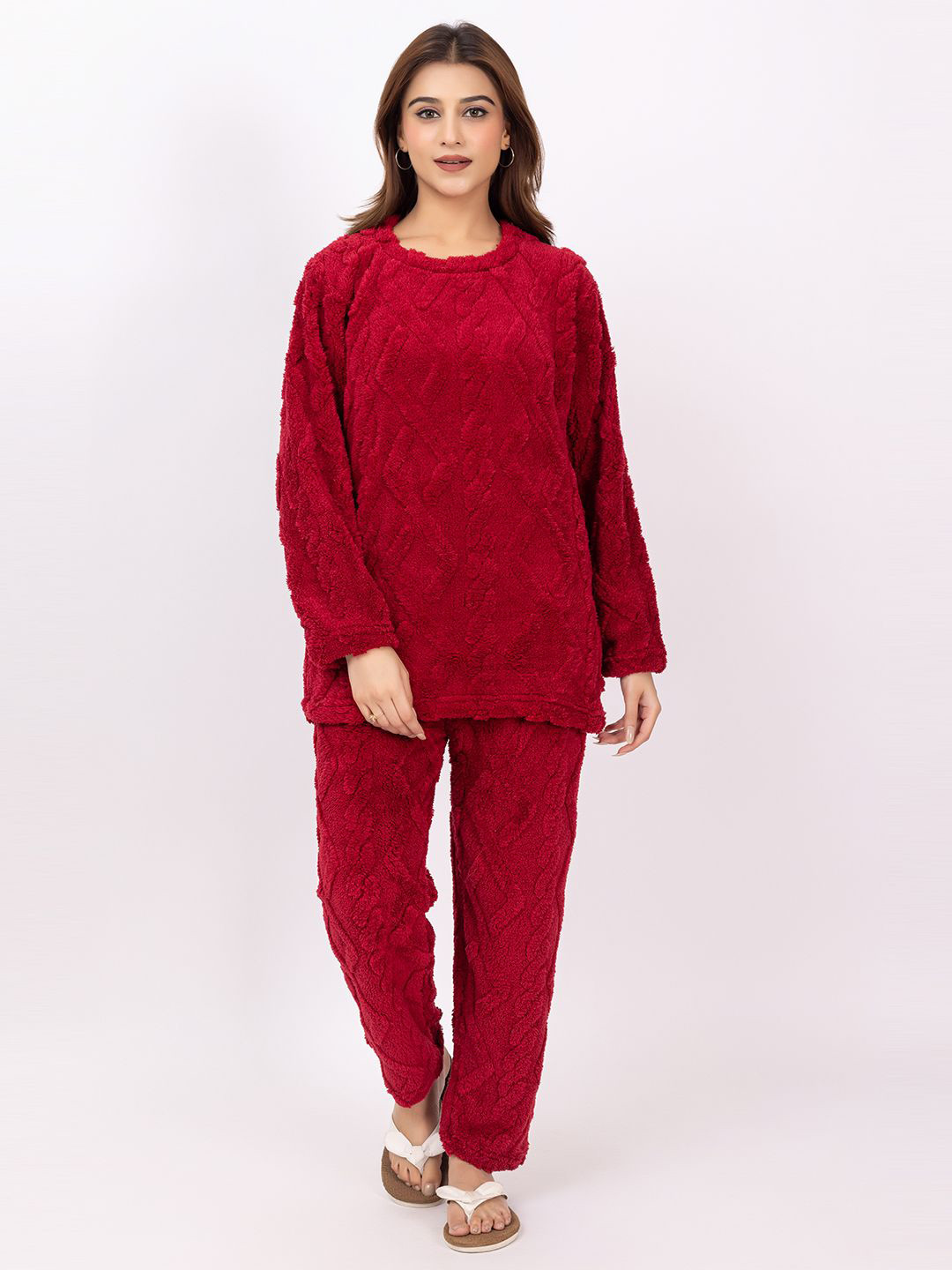 RG BY S.S. Clothing Women Self Design Top & Pyjama Night suit