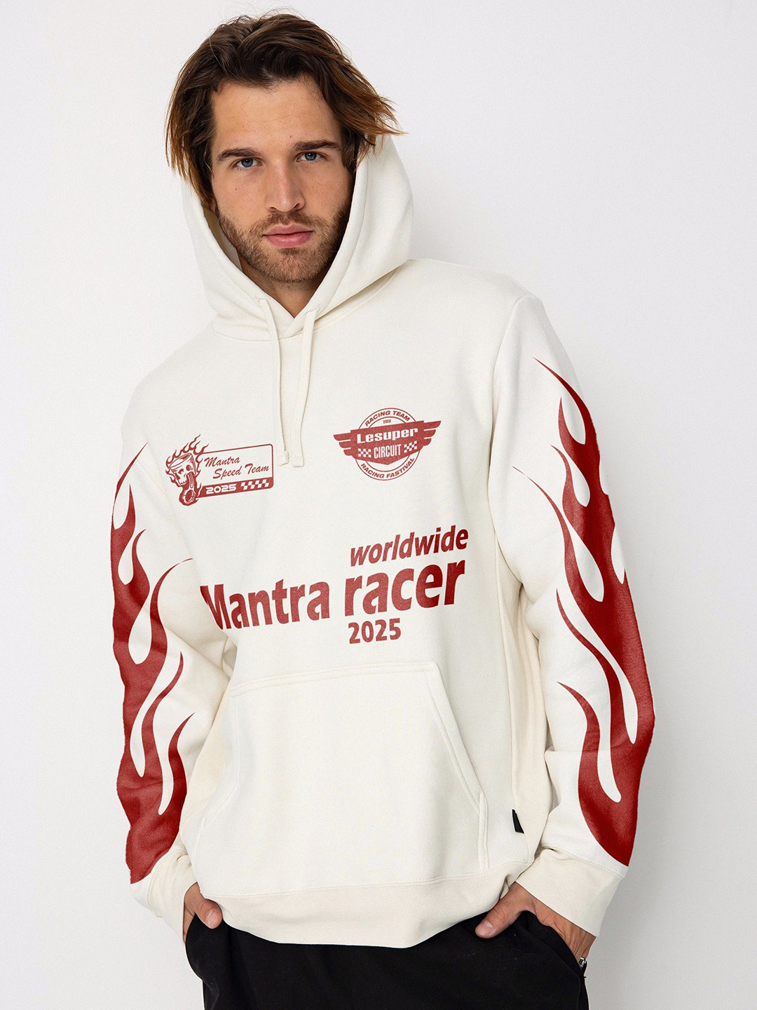 The Youth Mantra Men Printed Hooded Sweatshirts