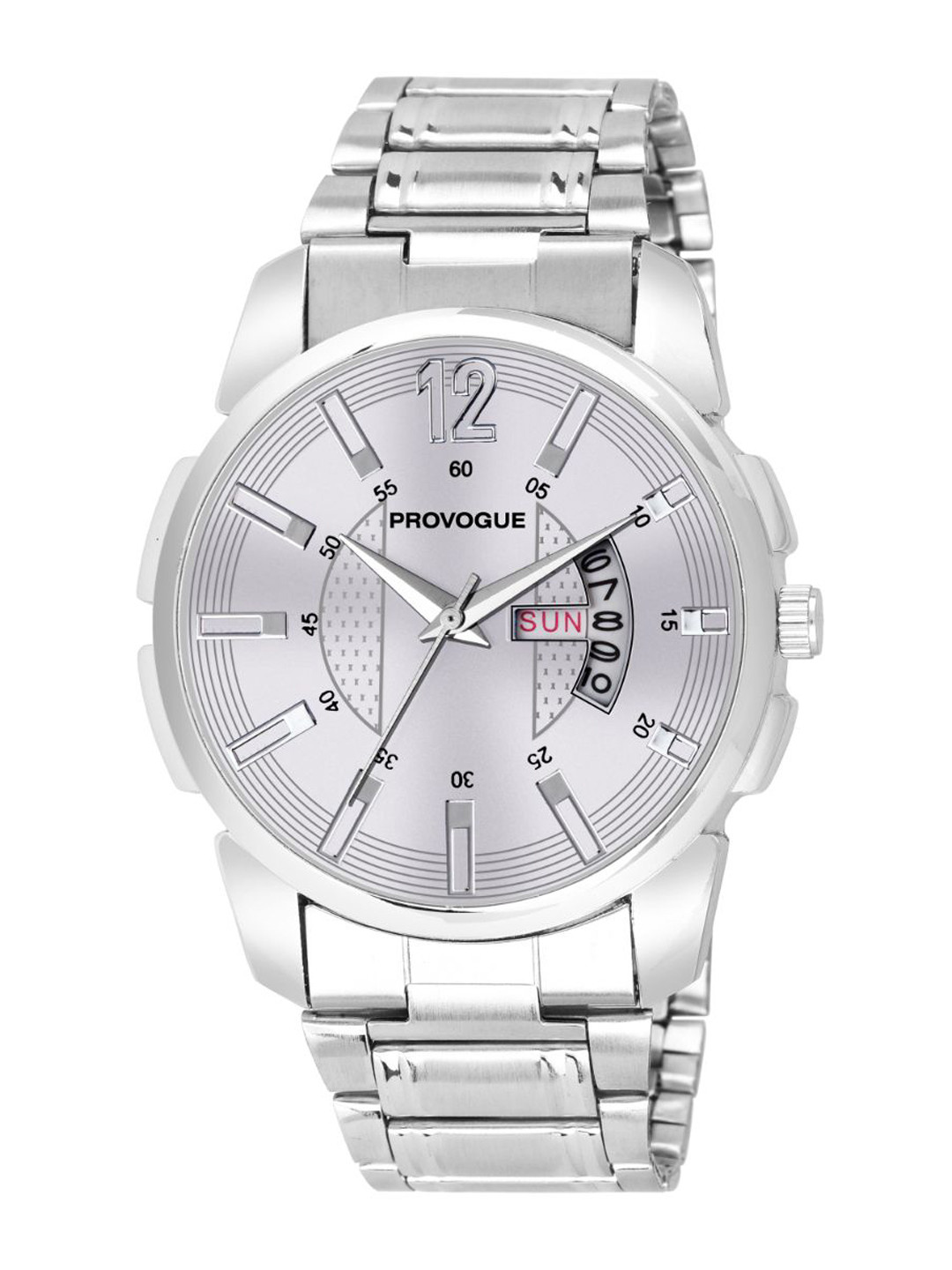 Provogue Men Stainless Steel Straps & Dial Analogue Watch SK-PG-4029-SLVR-SLVR