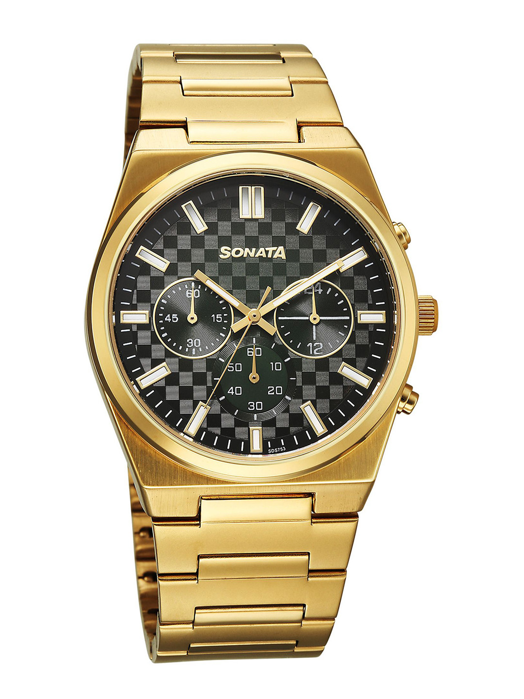 Sonata Men Festive 2.0  Printed Round Dial Analogue Watch 77201YM01