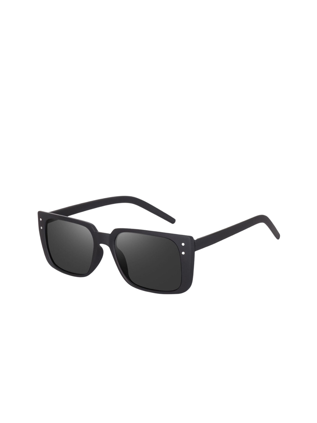 EYMEN I Unisex Polarised and UV Protected Lens Rectangle Sunglasses eym_IJARI Only Black