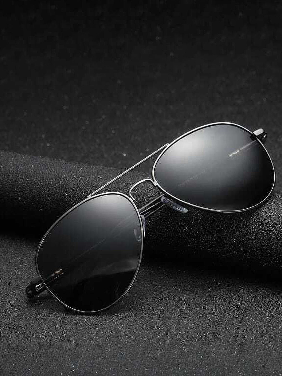 EYMEN I Unisex Aviator Sunglasses Polarized Black@Aviator