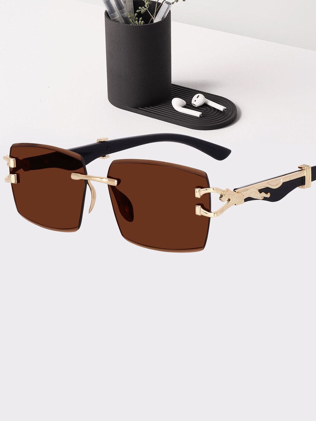 EYMEN I Unisex Rectangle Sunglasses With Polarised & UV Protected Lens eym_INew Jaguar