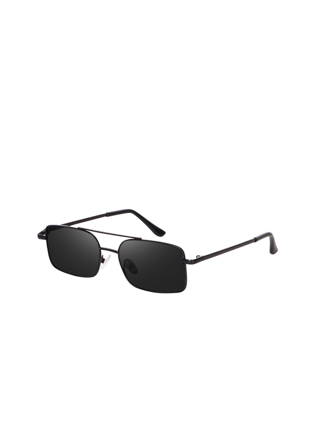 EYMEN I Unisex Polarised and UV Protected Rectangle Sunglasses Karan Aujla@Black