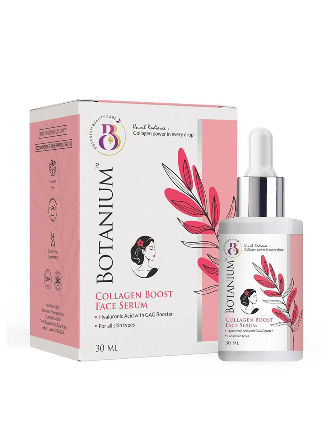 BOTANIUM Collagen Boost Face Serum With  Hyaluronic Acid - 30 ml