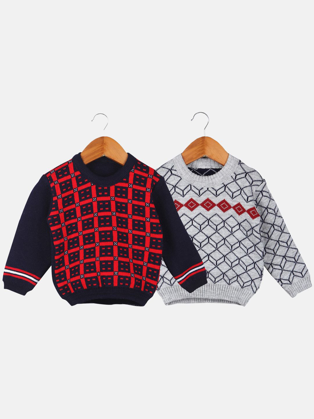 Anixa Baby Boys & Girls Pack Of 2 Winter Woollen Sweater