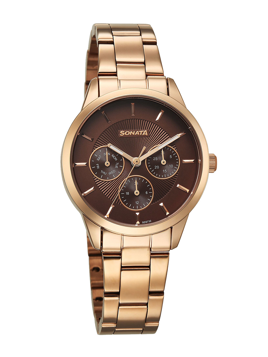 Sonata Women Dial & Bracelet Style Straps Analogue Watch 87113WM02