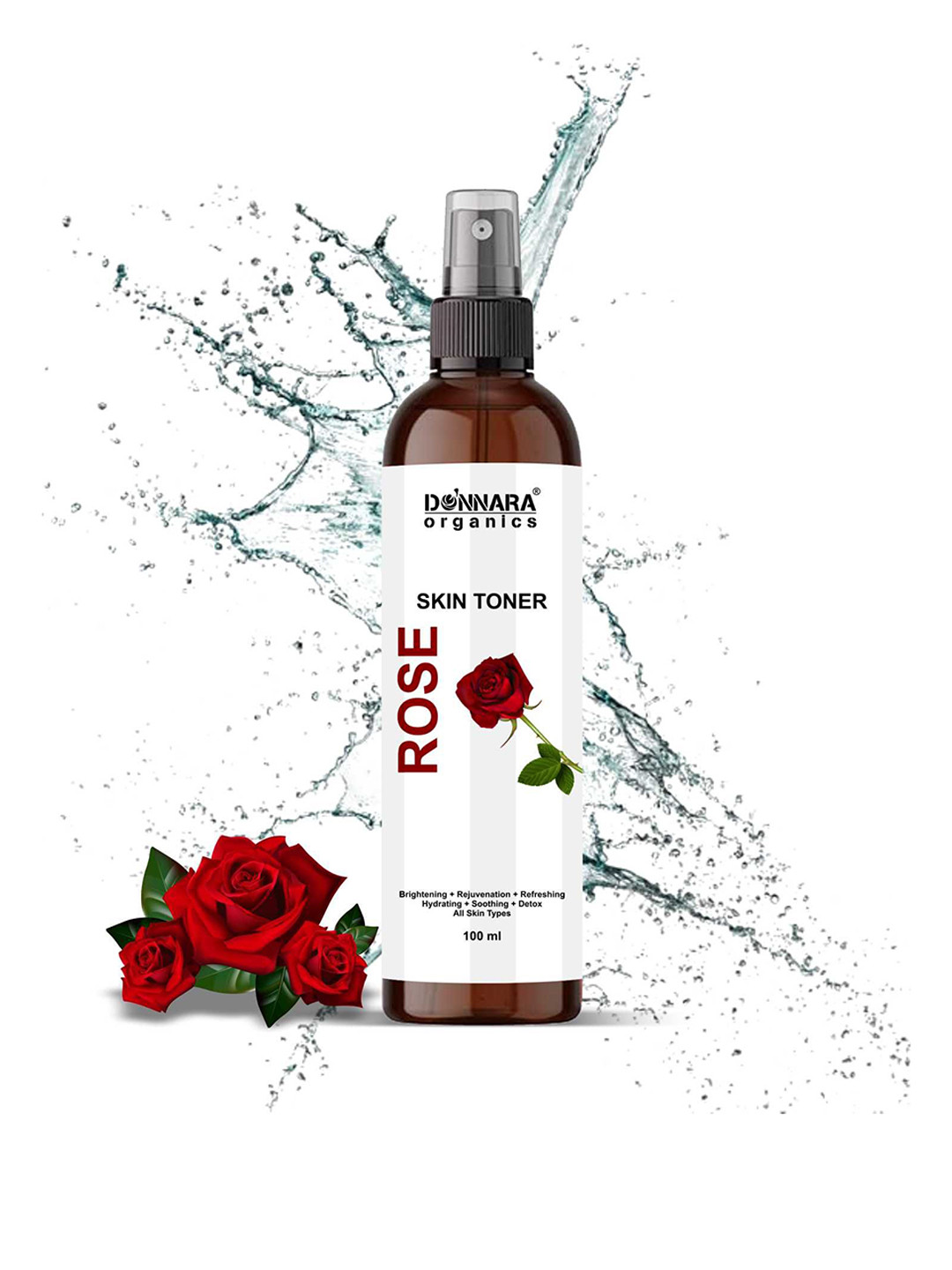 Donnara Organics Set Of 2 Neem & Rose Skin Toner For Hydrating Skin - 100 ml Each