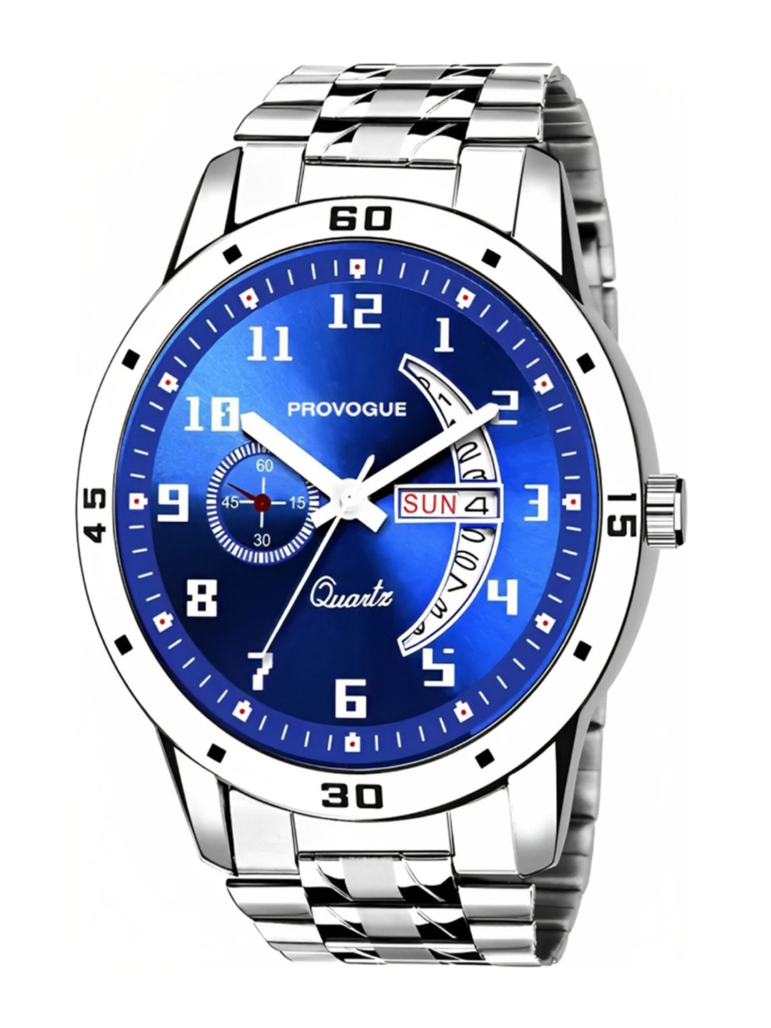 Provogue Men Straps Analogue Multi Function Watch SK-PG-4072-BLU-SLVR