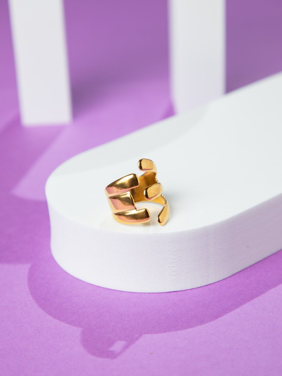 Niscka 24K Gold Plated Finger Ring