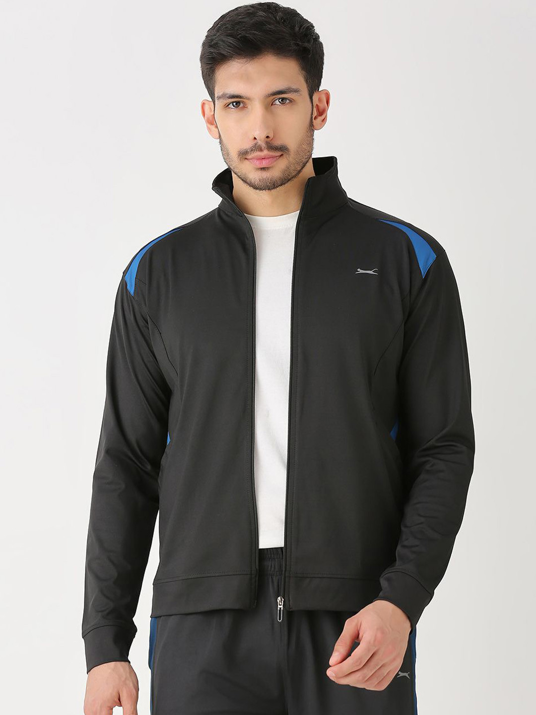 Black Panther Men Mock Collar Full Sleeve Zip-Up Casual Jacket