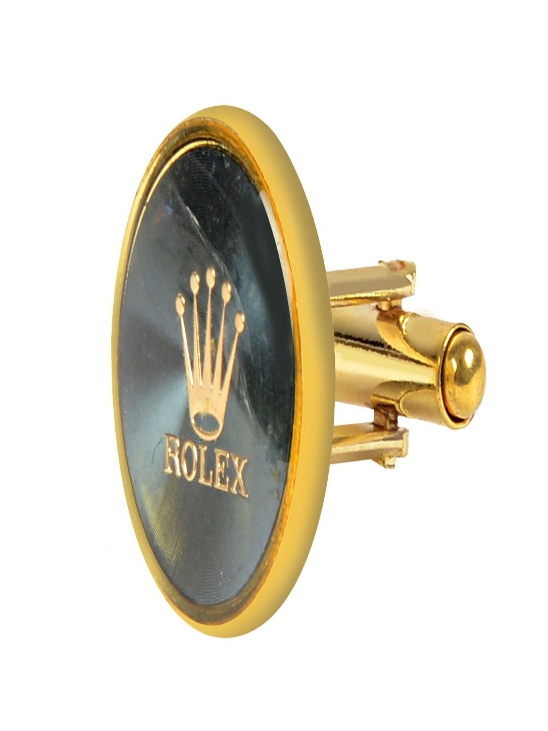 Curren Embellished Gold-Plated Regular Cufflink