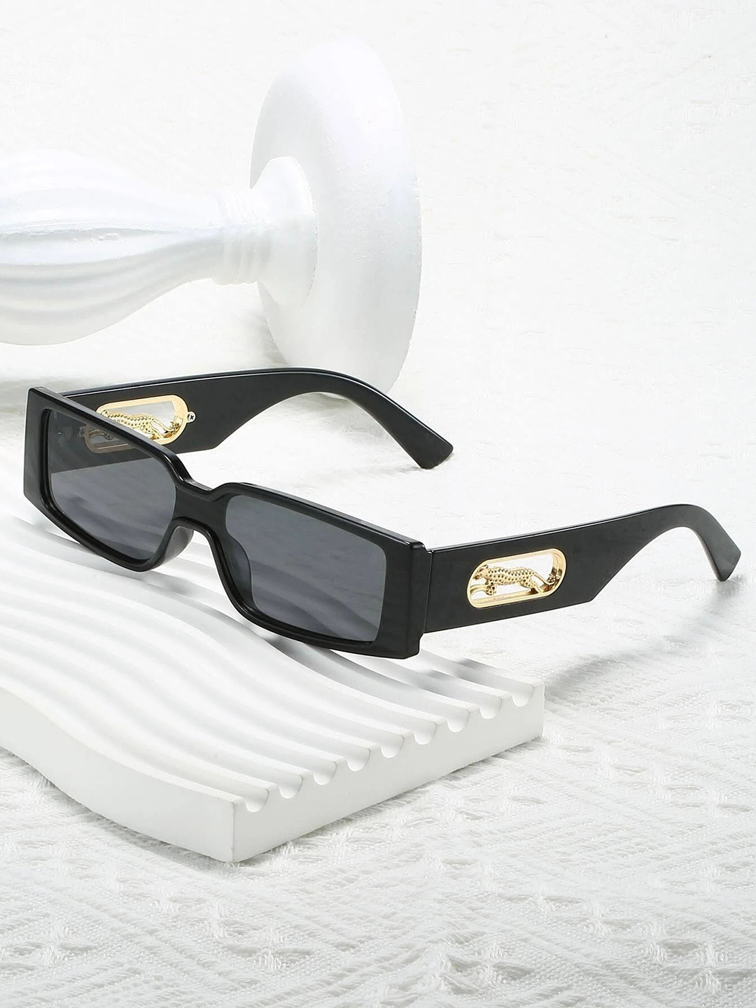 EYMEN I Unisex Rectangle Sunglasses eym_IBlack Jaguar Mi@399