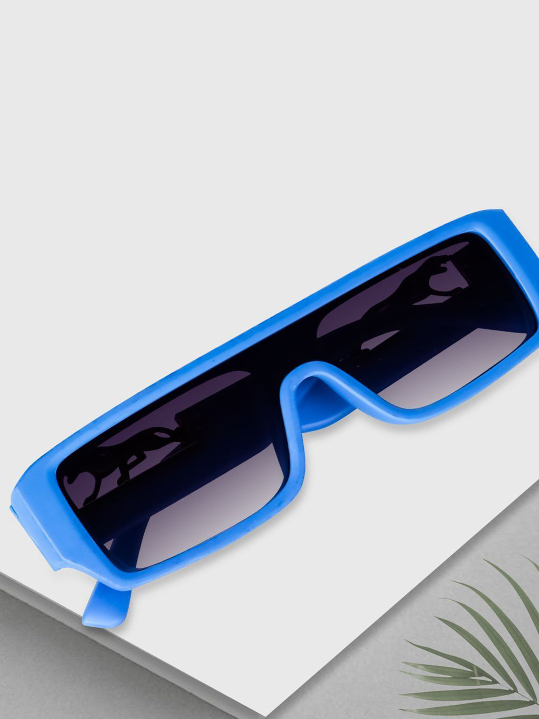 EYMEN I Unisex Full Rim Rectangle Sunglasses Blue@Jaguar