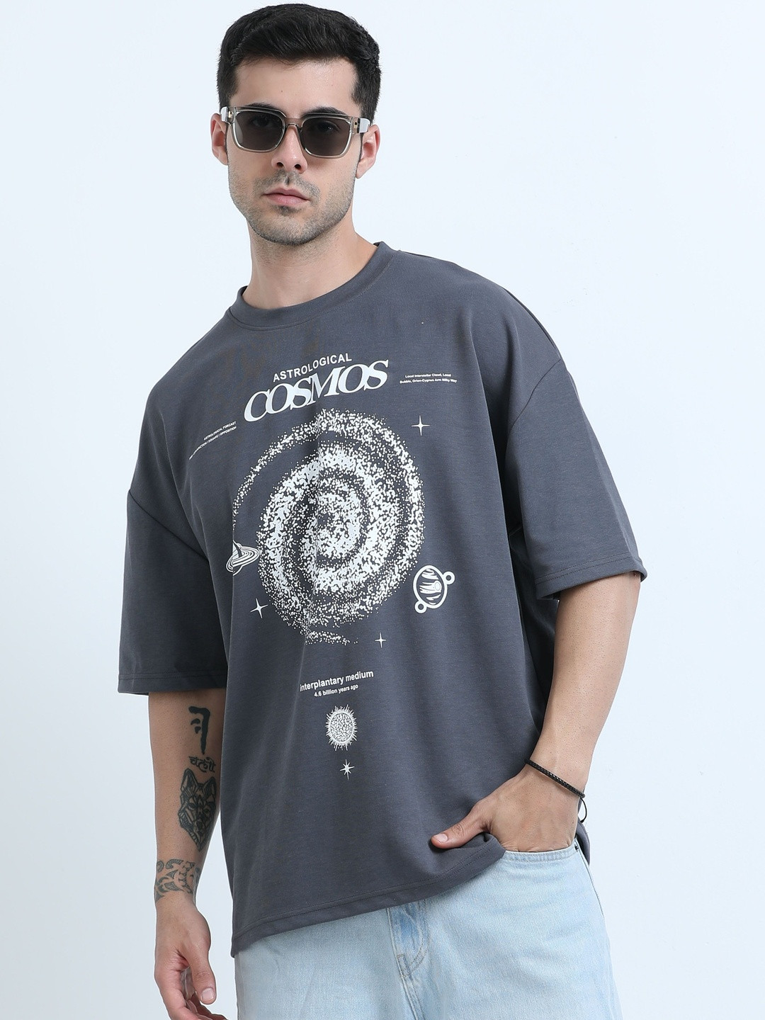 glitchez Cosmos Graphic Oversized T-shirt