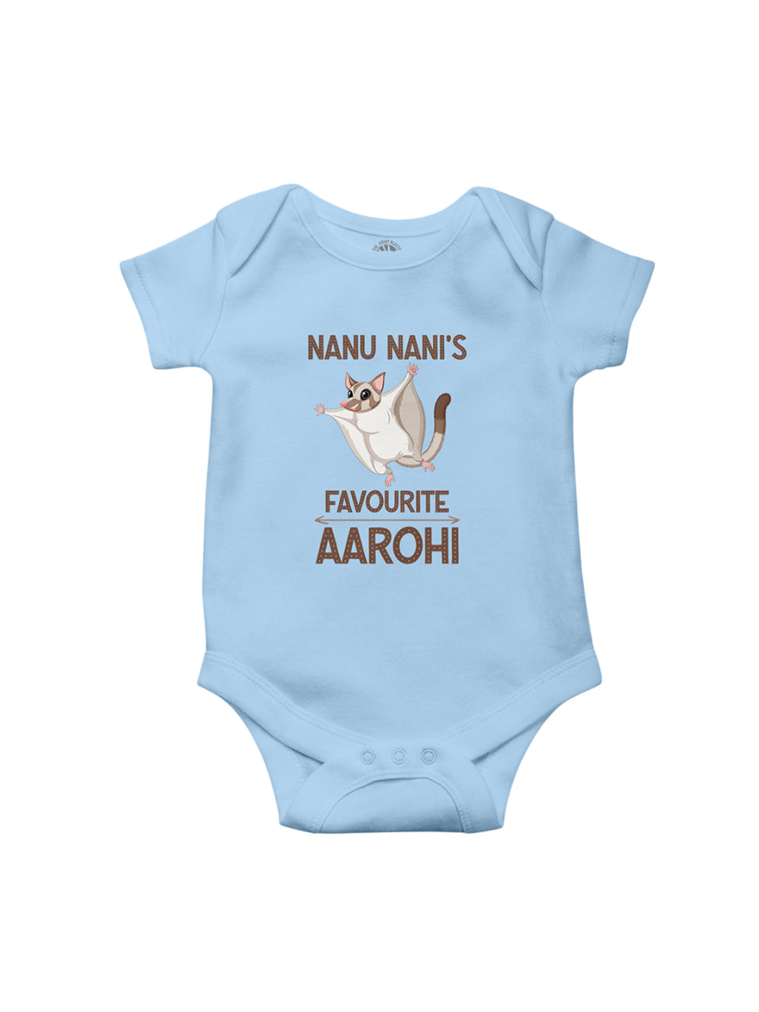 THE PRINT PLATTER Kids Nanu Nani Favourite Printed Ultra Bio Wash Envelope Neck Bodysuit