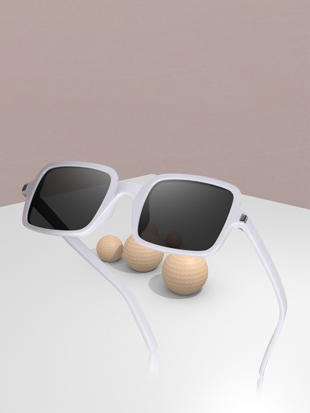 EYMEN I Unisex Polarised and UV Protected Lens Square Sunglasses SquareWhite@399