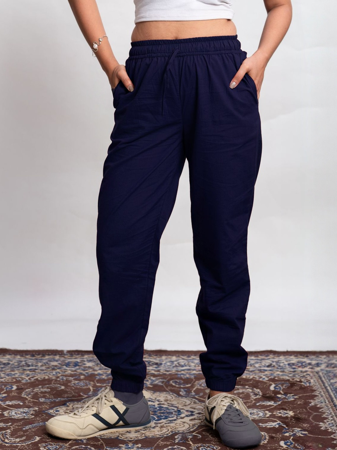 JAIPUR GLOBAL Women Comfortable Relaxed Cotton Jogger Trousers