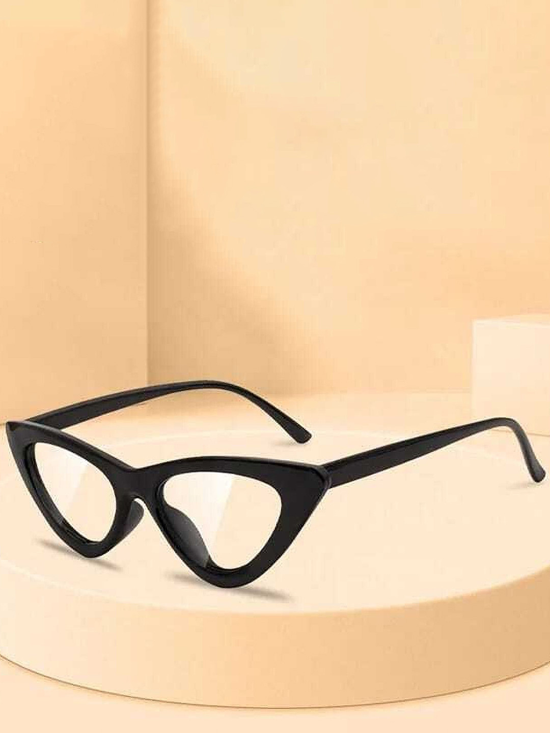 EYMEN I Unisex Full Rim Cateye Sunglasses With UV Protected Lens eym_IClear@Cateye-Black