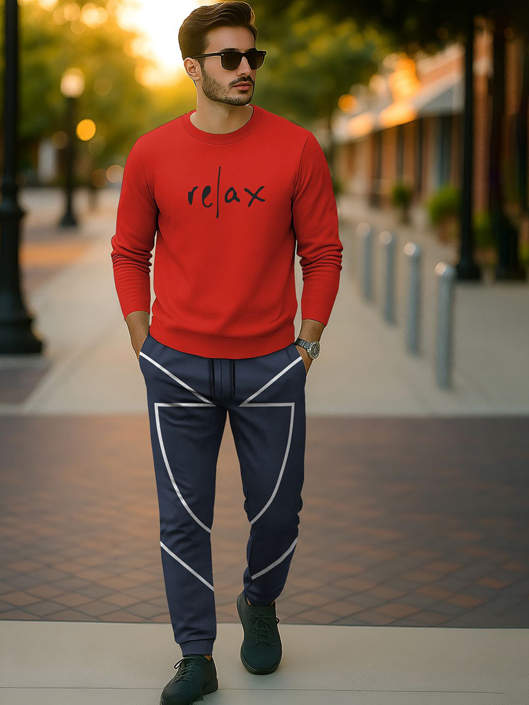 BEING WANTED Relaxed Sweatshirt and Trousers Set