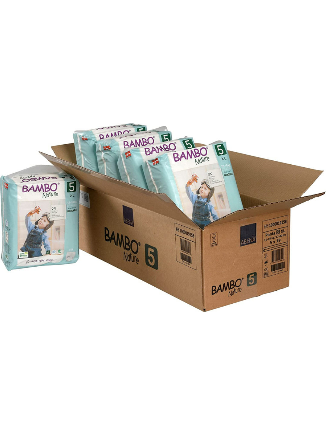 Bambo Nature Eco-friendly Pant Style Diapers with Wetness Indicator - 95 Pieces - XL