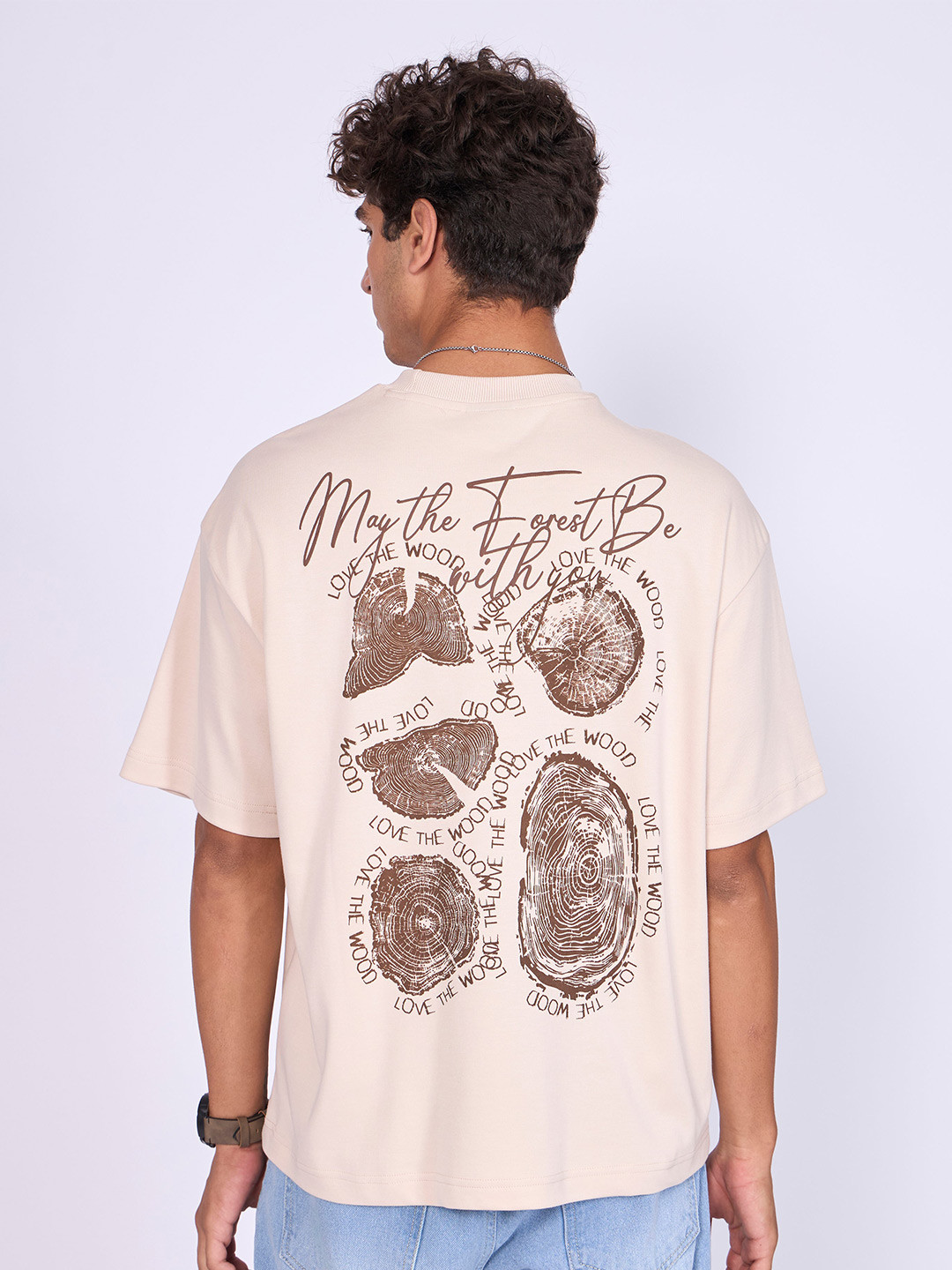 Espanshe Moovin Graphic Printed Drop-Shoulder Sleeves Pure Cotton Oversized T-shirt