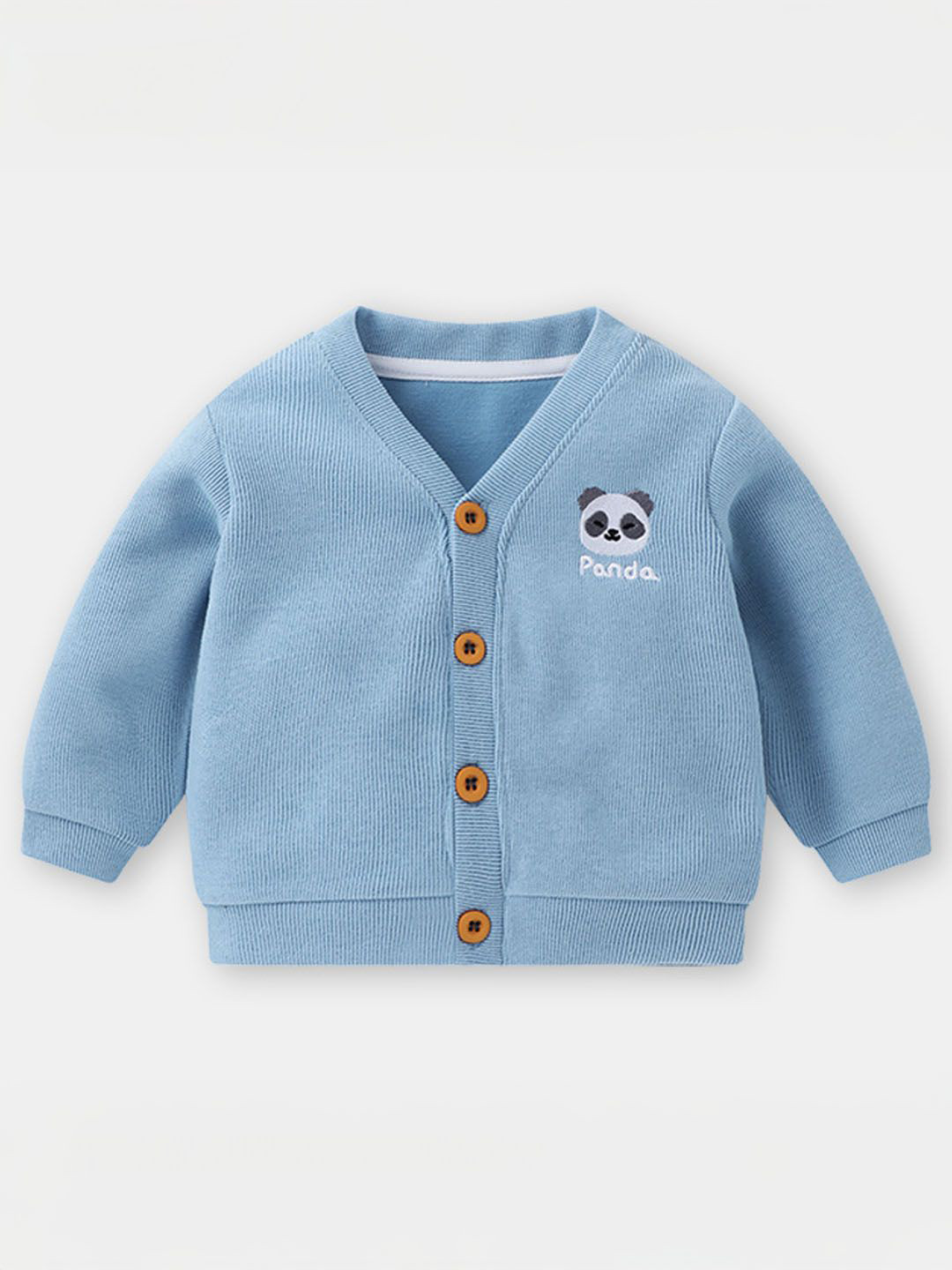 Xsole Girls V-Neck Long Sleeves Ribbed Cardigan