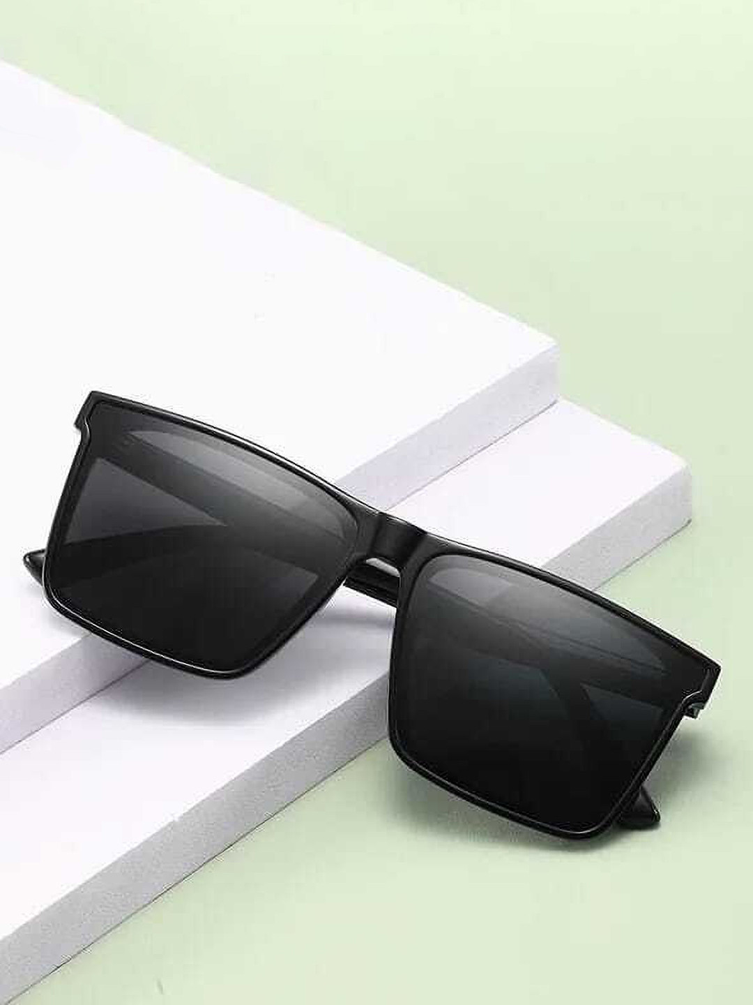 EYMEN I Men Polarised and UV Protected Lens Square Sunglasses 11976@VIANA BLACK