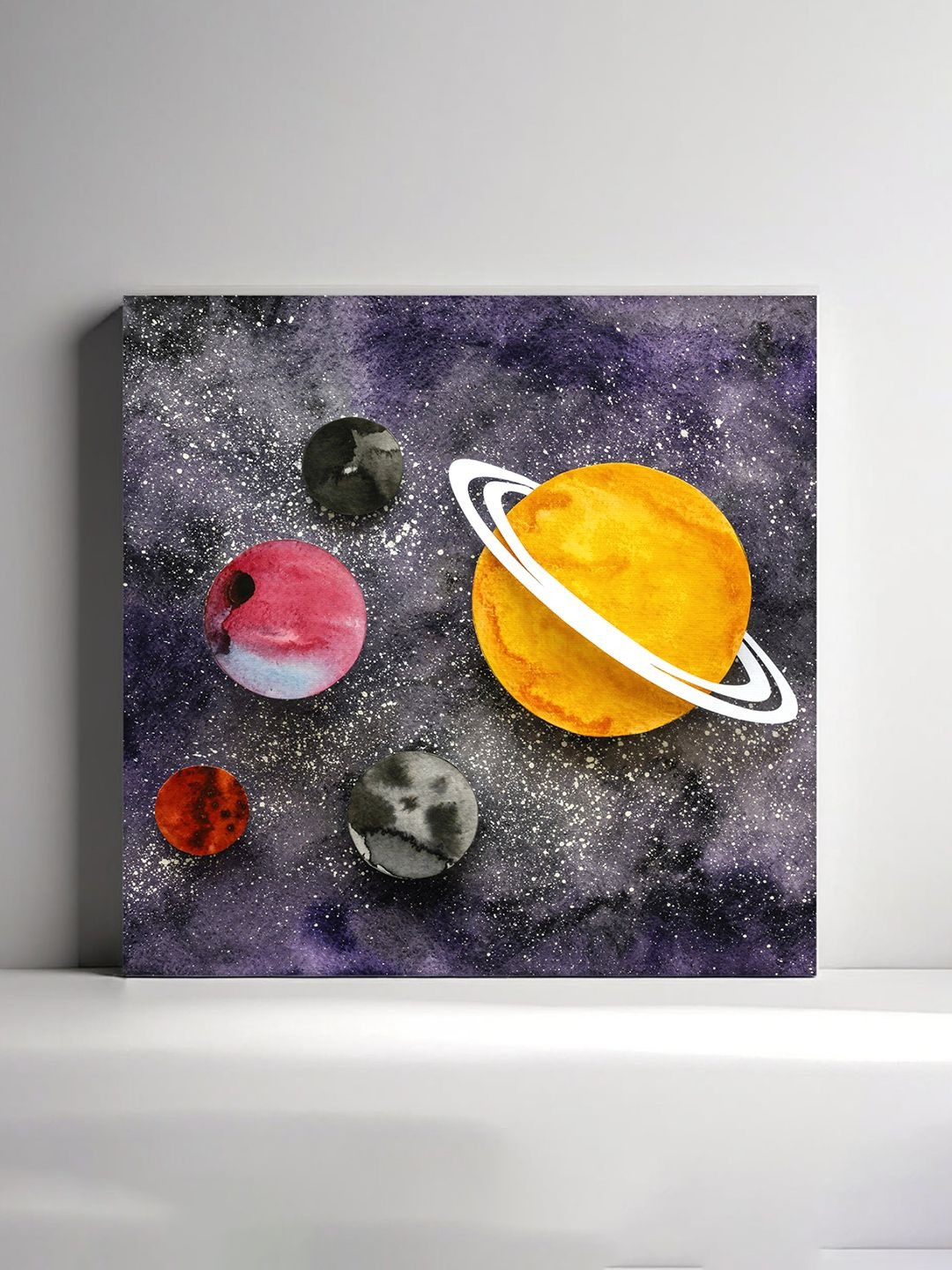 RANDOM Purple & Black Solar System Canvas Wall Art