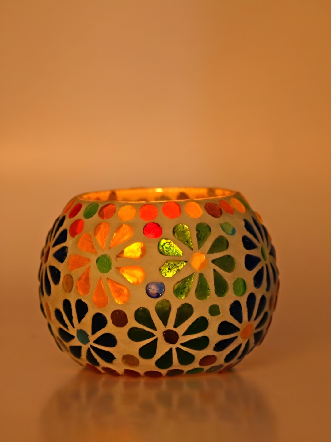 1ST TIME White & Red Candle Holder