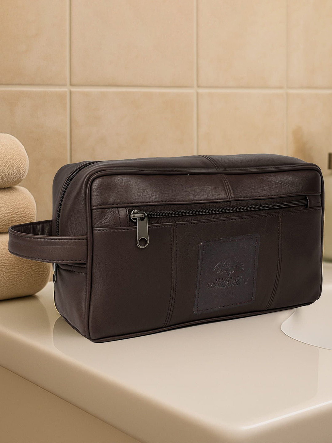 CIMONI Men Solid Waterproof Pouch Shaving Kit Bag