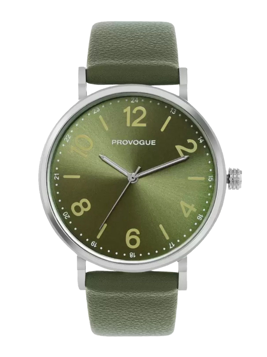 Provogue Women Stainless Steel Dial & Leather Straps Analogue Watch SK-PG-4051-GRN-GRN