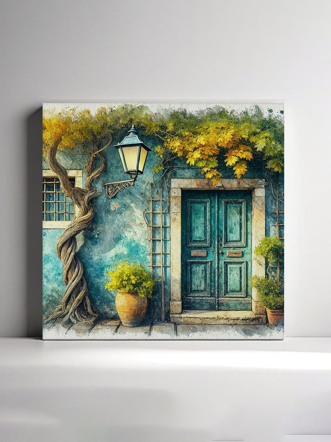 RANDOM Blue & Green Nature's Front Door Greeting Canvas Wall Art
