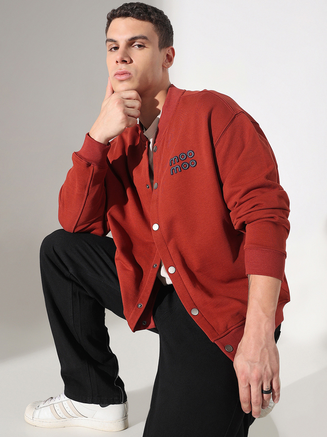 SHOWOFF Lightweight Cotton Open Front Jacket