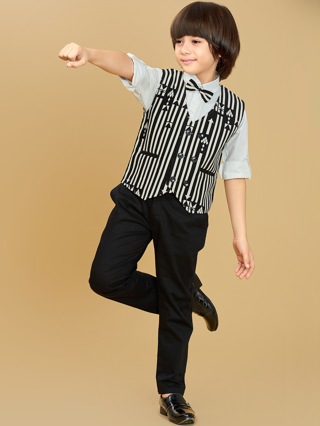 Ministitch Boys Single Breasted Three-Piece Suit