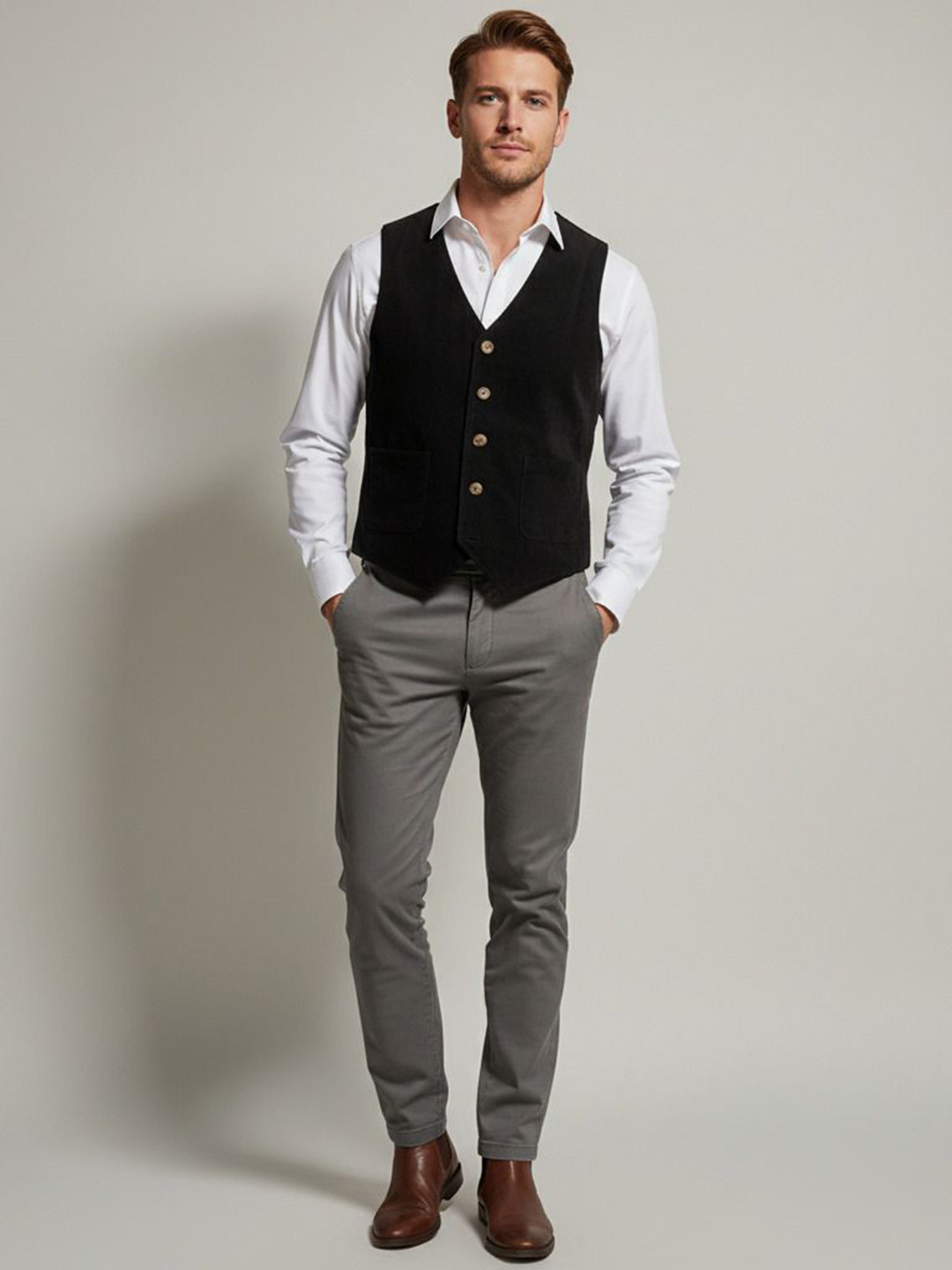 INVICTUS Men Tailored Waistcoat
