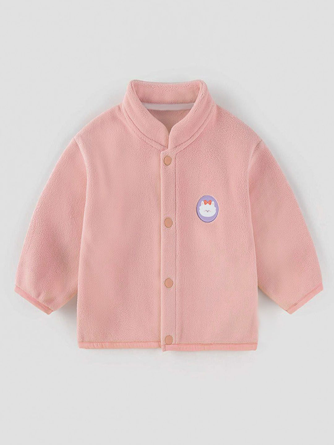Xsole Girls Round Neck Cardigan With Button Closure