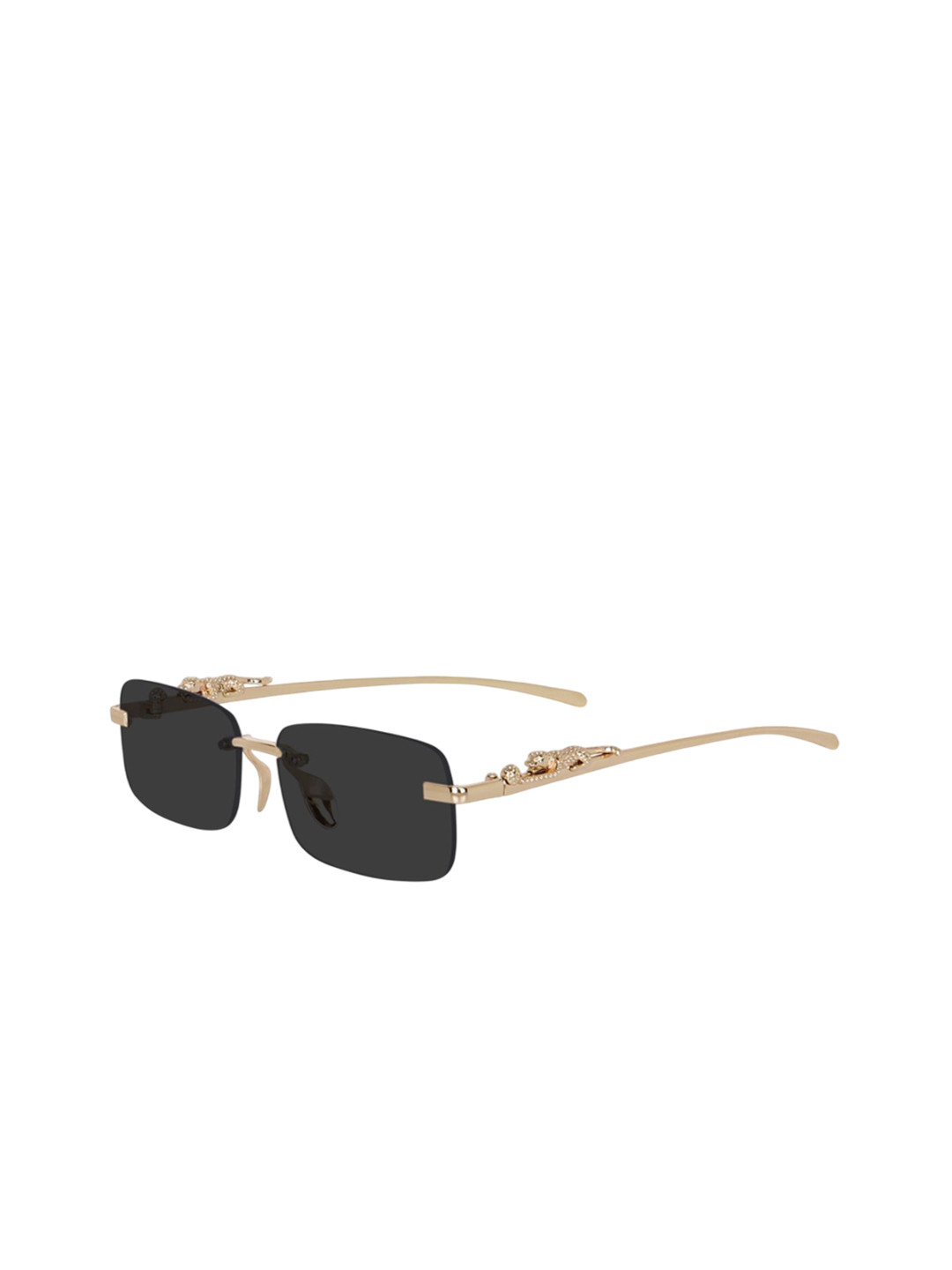 EYMEN I Unisex Rectangle Sunglasses with Polarised and UV Cartier Black-Golden