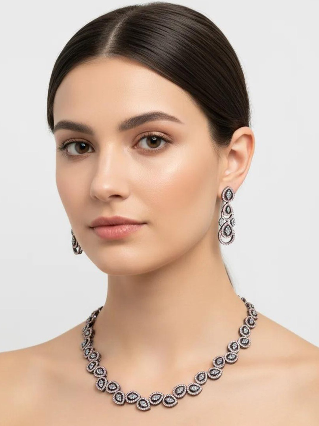Roop Katha Women Silver Jewellery Set