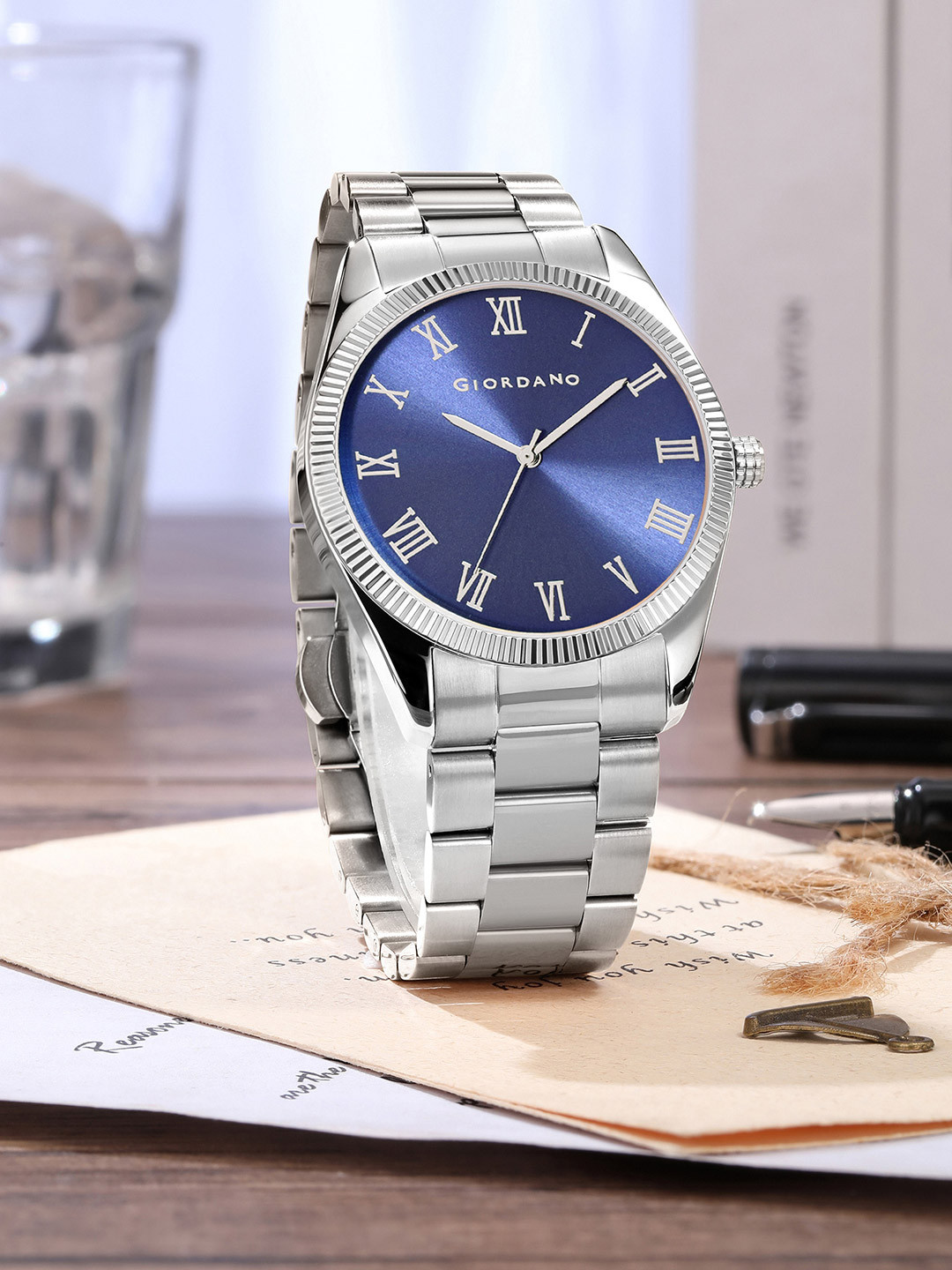 GIORDANO Men Dial & Stainless Steel Straps Analogue Watch GZ-50112-22